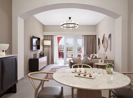 SHR ElGouna Rooms Steigenberger Suite Diningroom 02 gallery 2